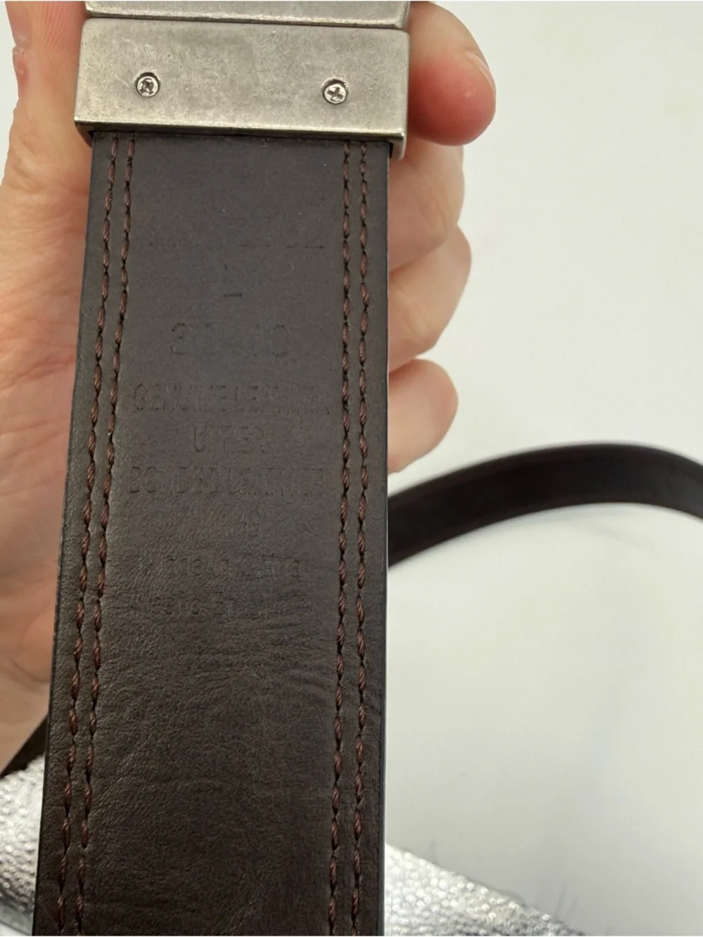 Dickies Mens Leather Reversible Belt Black & Brown Silver Classic